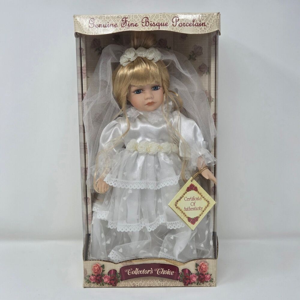 Collector's Choice Fine Bisque Porcelain Bride Doll NIB COA Limited Edition